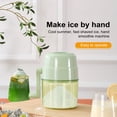 thumbnail image 2 of Manual Ice Crusher Rotary Handle Stainless Steel Blades Summer Slushy Maker Snow Cone Shaved Ice Machine Home Kitchen Bar Essentials, 2 of 7