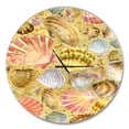 thumbnail image 1 of Designart Horloge Murale Moderne 'Seashell and Sea Sand', 1 of 2