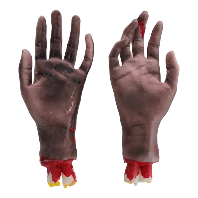 Mano De Accesorios De Halloween, 2 Piezas De Manos Cortadas Falsas Elásticas Suaves Para La Fiesta De Halloween ANGGREK Otros