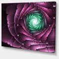thumbnail image 2 of Art Numérique Fractal Fleur Verte Violette - Impression sur Toile Florale, 2 of 3