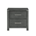 thumbnail image 2 of New Classic Furniture  Alamos Charcoal Grey 2-Drawer Nightstand, 2 of 5