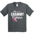 thumbnail image 3 of Inktastic Breast Cancer Awareness My Grammy is a Fighter Youth T-Shirt, 3 of 5