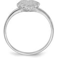 thumbnail image 2 of 14k White Gold 6.0x6.5mm Open Back Heart Signet Ring - Ring Size 6.0, 2 of 8