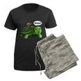 thumbnail image 5 of CafePress - Snail Riding Turtle Women's Dark Pajamas - Women's Short Sleeve Print T-Shirt and Pants Dark Cotton Pajama Set, 5 of 7