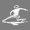 White, variant on Disc Player Sports Thrower Logo Vinyl Decal Sticker