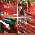 thumbnail image 4 of Red Theme Christmas Banner Gold Snowflakes New Year Display Christmas Tree Snowman Design Xmas Backdrop for Christmas Party New Year Celebration Holiday Decoration, 4 of 9