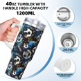 thumbnail image 3 of Fotbe Football Pattern 40oz Ice Bully With Handle And Straw Stainless Steel Vacuum Insulated Cup And 2 In 1 Straw Lid, 3 of 8