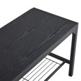 thumbnail image 5 of Hassch Set of 4 Dining Table Chairs, Kitchen Table with Bench and 2 Chairs, Breakfast Table Set with Storage Rack & Metal Frame for Small Space, Black, 5 of 7