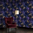 thumbnail image 2 of Boho Peel and Stick Wallpaper Fantasy Forest Night Glowing Wings Silver Ferns Wall Mural 17.7in x 9.8ft Self Adhesive Removable Wall Paper Renter Friendly Wallpaper for Nursery Bedroom Cabinets, 2 of 8