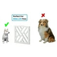 thumbnail image 3 of Zoogamo 3 Panel White Wood Crisscross Top Dog Pet Gate - Durable Lightweight Extra Wide Wooden Expandable & Folding Home/Indoor/Outdoor 45" W x 19" H Dog Safety Fence, 3 of 6