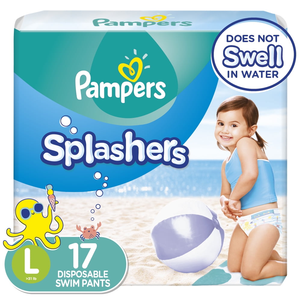 Pampers Splashers Swim Diapers Large 34 ct. 31+ lbs. 