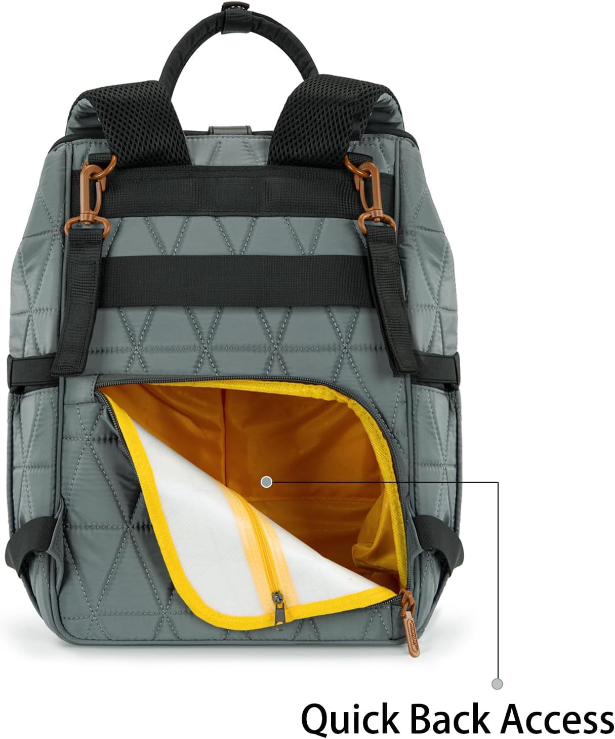 Wrangler Diaper Bag Backpack Baby Essentials Bag Quilted Travel Backpacks with Insulated Pockets, Portable Changing Pad, Stroller Straps, Pacifier Case