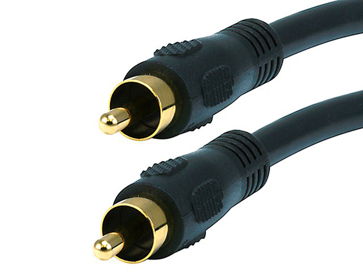 Monoprice Audio/Video Coaxial Cable - 25 Feet - Black | RCA Male/Male RG-59U 75ohm (for S/PDIF Digital Coax Subwoofer & Composite Video) - image 2 of 2