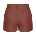 thumbnail image 5 of Women Comfy Drawstring Casual Elastic Waist Pocketed Shorts Grey, 5 of 5