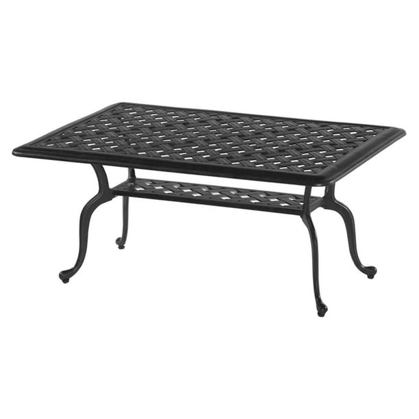 Veranda Classics Harmony 42 in. Aluminum Rectangular Patio Coffee Table