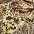 thumbnail image 3 of NC Fleece Bed Blanket King Brown Floral,2 Ply Thick Warm Plush Blanket,83" x 93",6lb, 3 of 6