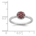 thumbnail image 5 of 925 Sterling Silver Stackable Expressions Garnet Rhodium Ring Size: 10; for Adults and Teens; for Women and Men, 5 of 5