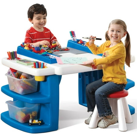 Step2 Build Store Kids Activity Table Art Desk With Storage