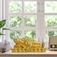 thumbnail image 4 of Estatua de Buda Baoblaze Resina Dorada Meditación Fengshui, 4 of 7