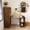 Walnut, variant on DRNANLIT Stretchable Desk with Storage Shelves & Wheels, Foldable Office Table for Small Apartments, White, 15.7-49.6 Inch