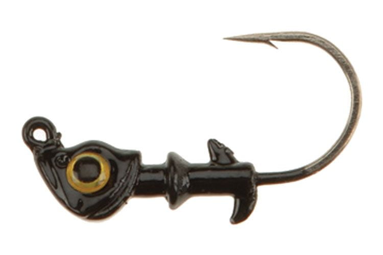 3//Pack 1//4 oz Black//Gold Eye DOA 86423 C.A.L Jig Head