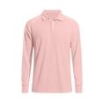 thumbnail image 4 of Men's Swim Shirts Long Sleeve Golf Polo Shirts for Men Quick Dry UPF 50+ Sun Protection Polos Casual Collared Shirts with Thumb Holes Big and Tall Size M-3XL Pink, 4 of 9