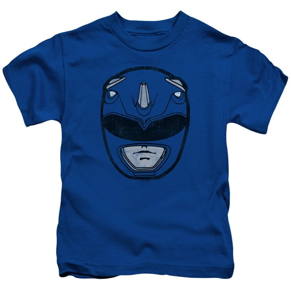 Power Rangers - Blue Ranger Mask - Juvenile Short Sleeve Shirt - 4
