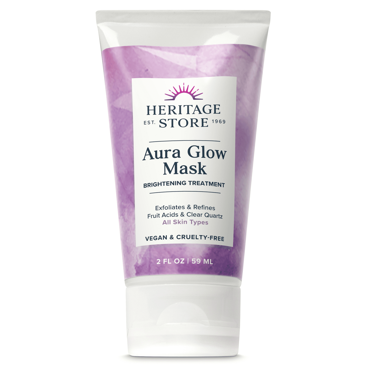 Heritage Store Aura Glow Facial Mask, Brightening & Refining Treatment