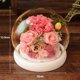 thumbnail image 2 of Decoración de flores eternas, cubierta de cristal esférica de clavel rosa con luz, regalo de cumpleaños, regalo de vacaciones para familiares y amigos, 2 of 5