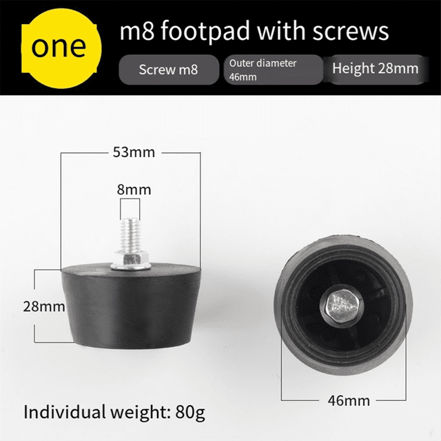 M8 Rubber Studs Shock-Absorber Anti-Vibration Isolator Mounts, Rubber Cylindrical Vibration Isolation Mount