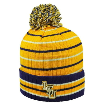 - Gnarly Striped LSU Tigers Louisiana State Knit Hat