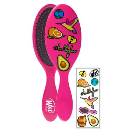 Wet Brush Original Detangler Brush with Decals, Healthy (Best Brush For Healthy Hair)