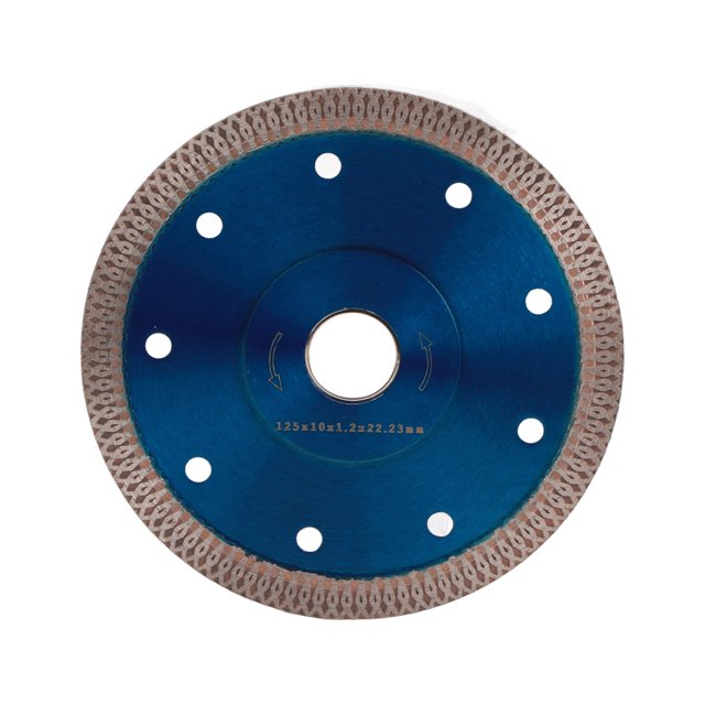 Hoja de sierra de diamante de alta dureza, corte rápido y preciso, hoja de diamante circular para cerámica, 125 x 22,23 mm/4,9 x 0,9 pulgadas