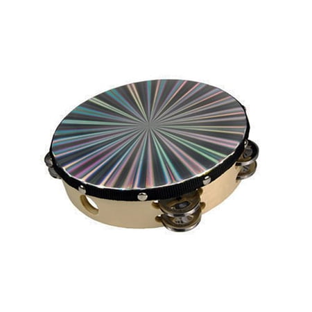8 in. Multi-Color Tambourine