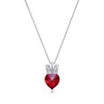 thumbnail image 1 of Qarigey Collar en forma de corazón de moda ajustable para niños gargantilla joyería presente colgante de circón de moda regalo de hermandad Ropa, zapatos y accesorios Miscelánea Rojo Qarigey AP010258-05, 1 of 6