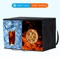 thumbnail image 3 of Unique Bargains 22.8'x13'x15' Insulated Reusable Grocery Bag Food Delivery Bags with Zipper Thermal Food Bag for Hot/Cold Food, 2 Pack, 3 of 7