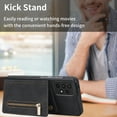 thumbnail image 4 of Samsung A53 5G Case, Dteck Zipper Pocket Credit Card Holder Flip Stand Case PU Leather Shockproof Cover for Samsung Galaxy A53 5G - Black, 4 of 7