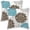 Dahlia 04, variant on Brown Pillow Covers 18x18 Inch 2 Pcs,Coffee Colored Geometric Dahlia Decorative Throw Pillows,Summer Grey Gray Flower Outdoor Decor Pillowcase Square Cushion Cover Gift for Porch Patio Couch