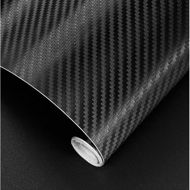 Feuille de carbone 3D, Feuille d'emballage de voiture, Noir, 50 x 152
