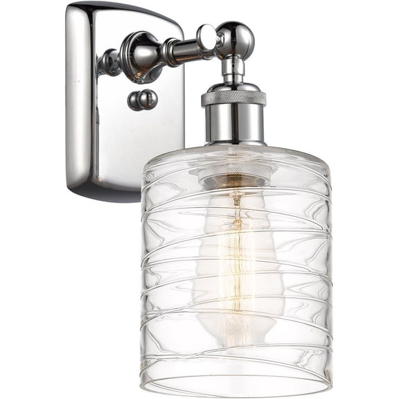 Innovations Lighting  Ballston Cobbleskill 1 Light 5" Sconce Polished Chrome
