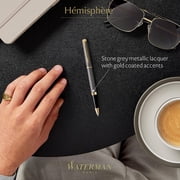 Waterman Hémisphère Rollerball Pen | Stone Grey (The Understated Edit Collection) | Fine Point with Black Ink | Gift Box