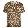 thumbnail image 5 of Giraffe Print Pattern Women's T-Shirt Short Sleeve T Shirts Tops Tee Ladies Loose T, 5 of 6