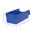 thumbnail image 2 of Akro-Mils 30088 ShelfMax Plastic Nesting Shelf Bin Box, 18-Inch L by 8-Inch W by 6-Inch H, Blue, Case of 8, 2 of 9