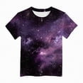 thumbnail image 4 of UAYOTSE Girls Short Sleeve Shirts Tie Front Tie Dye Print Summer Tee Tops,Sizes 6-7 Years, 4 of 4