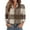 Coffee, variant on Plaid Shirts for Women Fashion Lapel Button Down Blouses Long Sleeve Loose Fit Lounge Tunic Tops Dressy Working Business Travel Shirt
