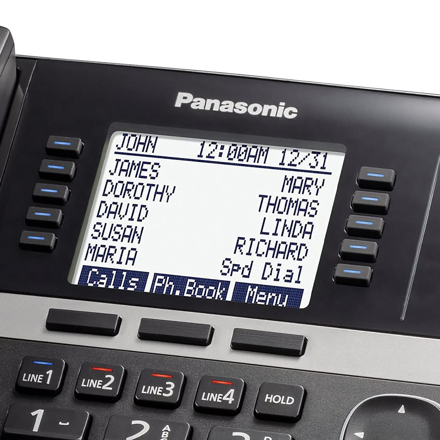 Panasonic DECT 6.0 Office Phone Extension with Corded Handset for KX-TGW420B 4-Line Office Phone Base Station, Black, KX-TGWA40B