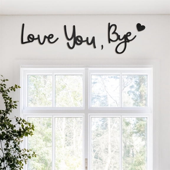 NOGIS Love You Bye Wood Sign– Boho Farmhouse Above Door Wall Decor for Entryway, Hallway, or Living Room | Express Love & Warmth | Romantic Gift for Family, Lovers, or Valentine’s Day