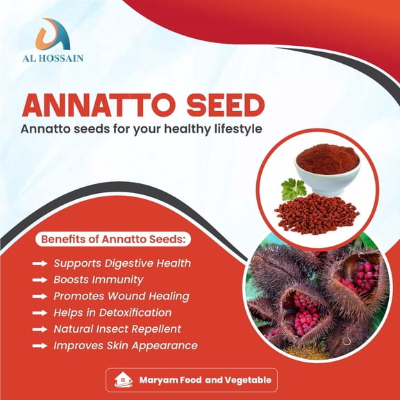 Al Hossain Natural Guatemalan Annatto Seeds – 250g (8.8 oz / 0.55 lb) | Whole Natural Spice for Cooking & Seasoning