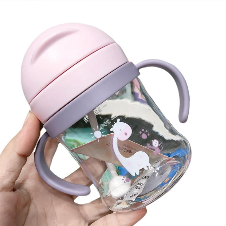 Weighted Straw Sippy Cup, Baby Water Bottle Handle