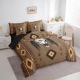 thumbnail image 3 of jejeloiu Retro Bull Skull 7-Piece Twin Bedding Sets,Rustic Western Aztec Bedding Comforter Set,Bohemian Geometric Rhombus Sheet Sets For Boys Kids,Microfiber Bedroom Decor Reversible, 3 of 8